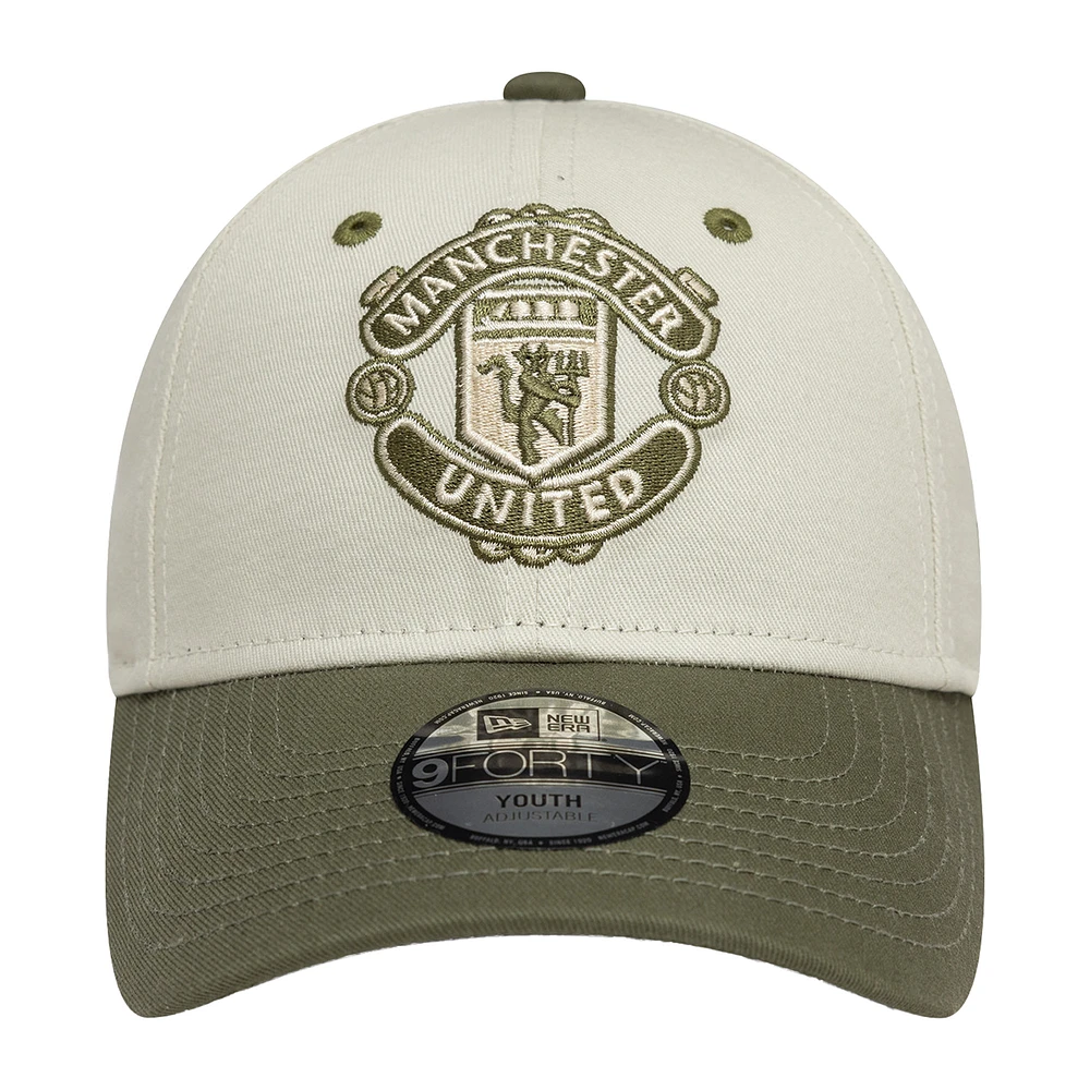 Youth New Era  Tan Manchester United Contrast 9FORTY Adjustable Hat