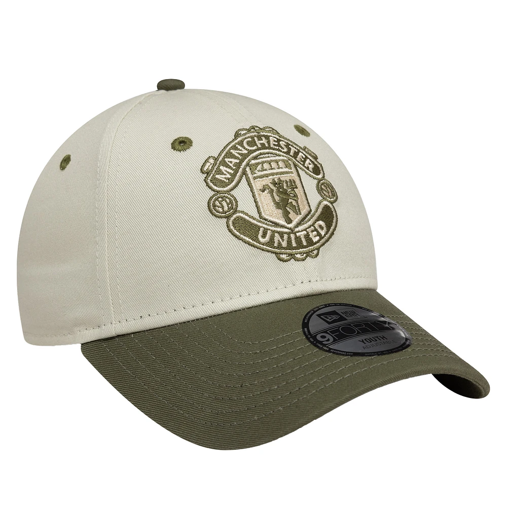 Youth New Era  Tan Manchester United Contrast 9FORTY Adjustable Hat