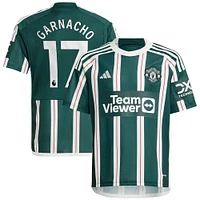 Youth adidas Alejandro Garnacho Green Manchester United 2023/24 Away Replica Player Jersey