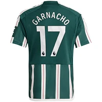 Youth adidas Alejandro Garnacho Green Manchester United 2023/24 Away Replica Player Jersey