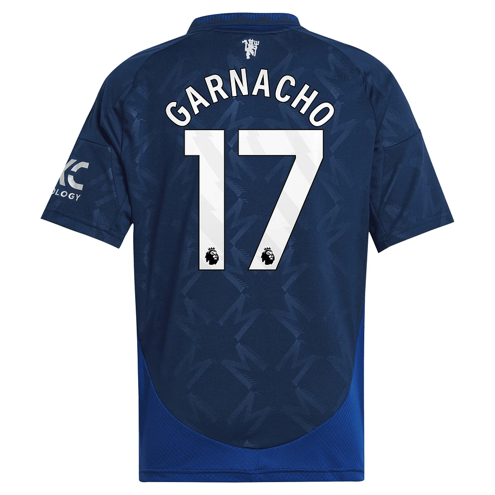 Youth adidas Alejandro Garnacho Navy Manchester United 2024/25 Replica Player Jersey