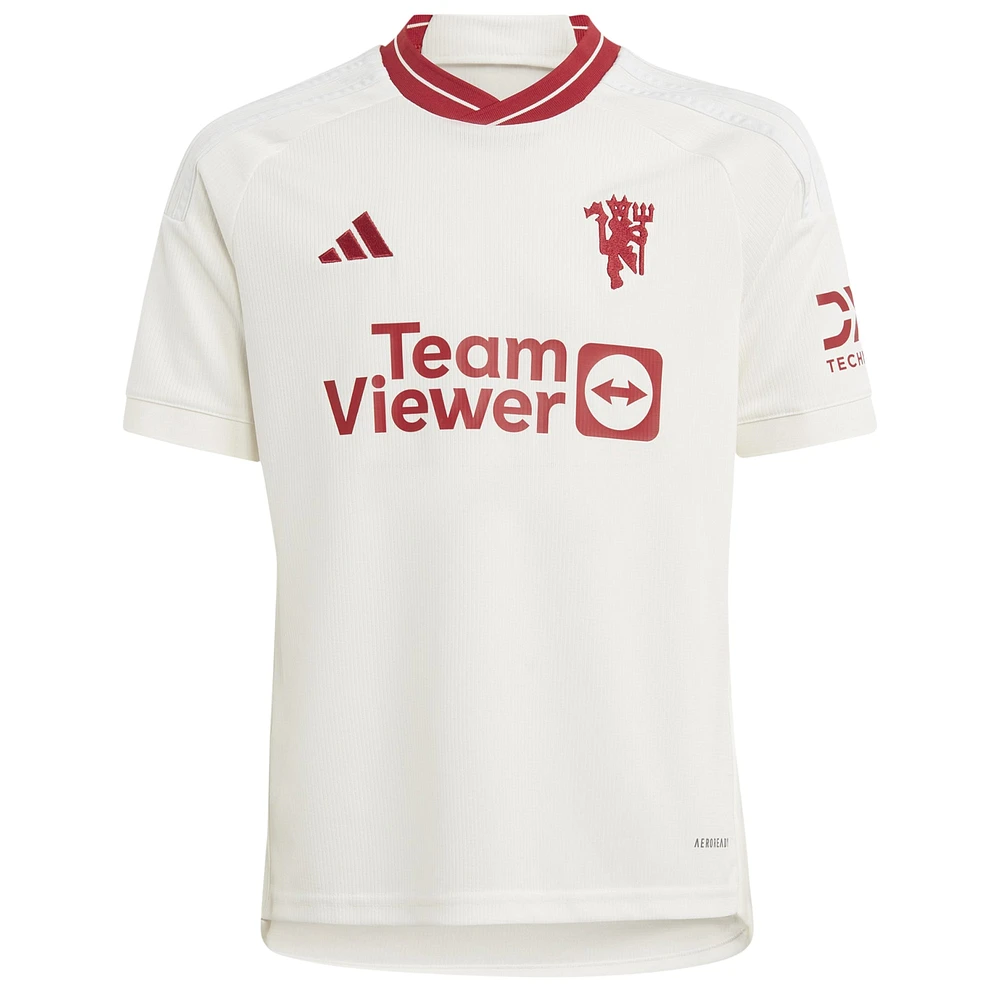 Maillot de joueur adidas Alejandro Garnacho blanc Manchester United 2023/24 troisième réplique pour jeune