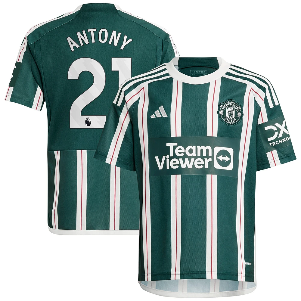 Youth adidas Antony Green Manchester United 2023/24 Away Replica Player Jersey