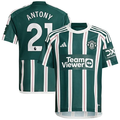Youth adidas Antony Green Manchester United 2023/24 Away Replica Player Jersey