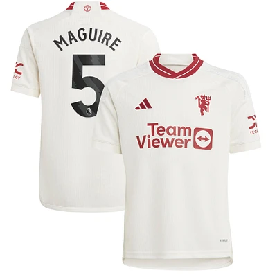 Youth adidas Harry Maguire White Manchester United 2023/24 Third Replica Player Jersey
