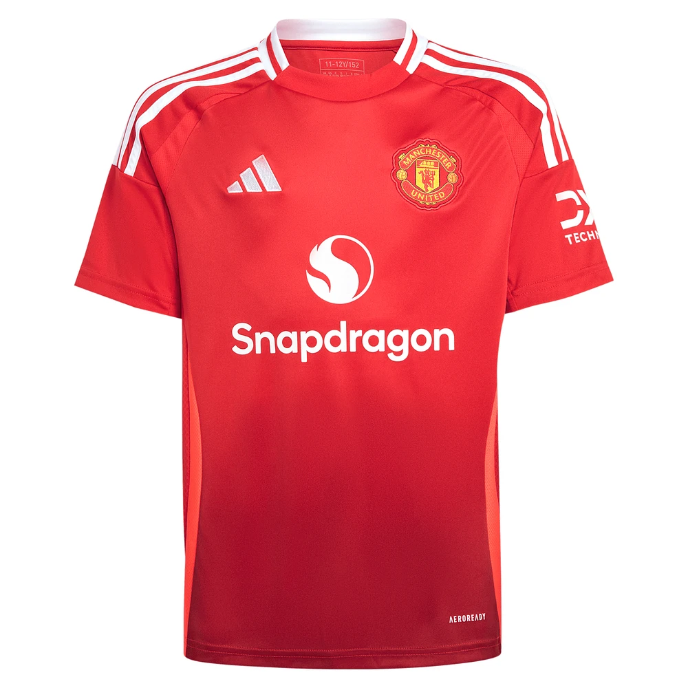 Youth adidas Rasmus Højlund Red Manchester United 2024/25 Home Replica Player Jersey