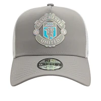 Youth New Era Gray Manchester United Iridescent Trucker Adjustable Hat