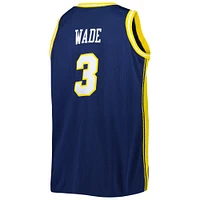 Men's 2002/03 Mitchell & Ness Dwyane Wade Navy Marquette Golden Eagles Big Tall Swingman Jersey