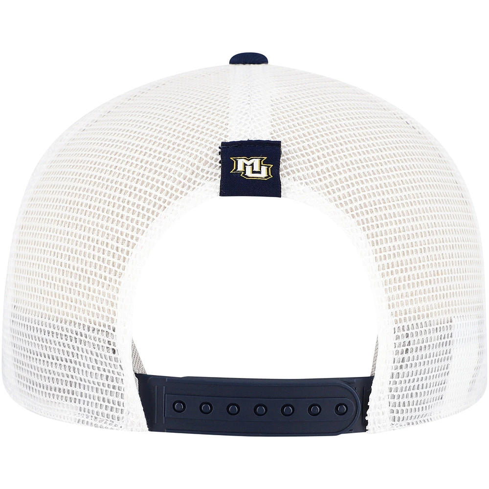 Men's Nike Navy Marquette Golden Eagles 2024/25 Sideline Rise Trucker Adjustable Hat