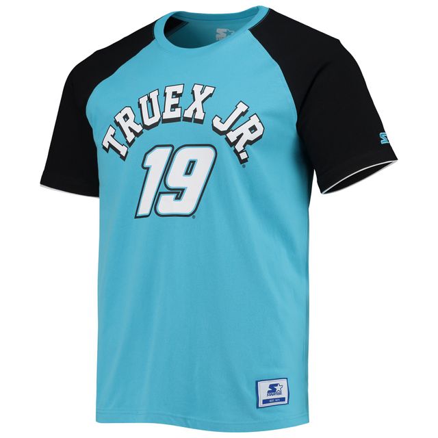 T-shirt à manches raglan Martin Truex Jr The Catcher Starter bleu/noir pour homme
