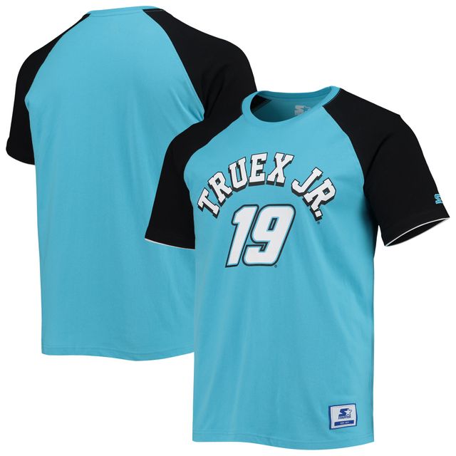 T-shirt à manches raglan Martin Truex Jr The Catcher Starter bleu/noir pour homme