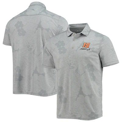 Polo Tommy Bahama gris Martin Truex Jr. Miramar Blooms pour homme