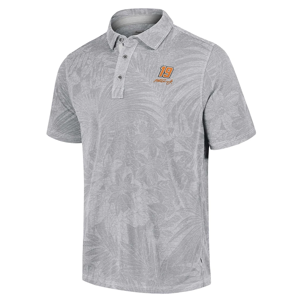 Polo Tommy Bahama gris Martin Truex Jr Santiago Paradise pour hommes