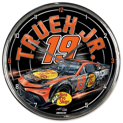 Horloge murale chromée WinCraft Martin Truex Jr Bass Pro Shops 12''