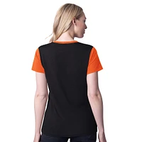 Women's G-III 4Her by Carl Banks Black Martin Truex Jr Racer Color Blocked T-Shirt
