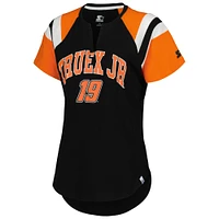 Martin Truex Jr Game On T-shirt à col en V pour femme Noir/Orange