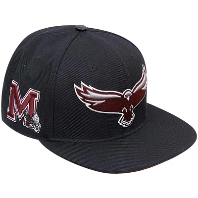 Casquette snapback noire Pro Standard Maryland Eastern Shore Hawks pour homme avec logo de mascotte