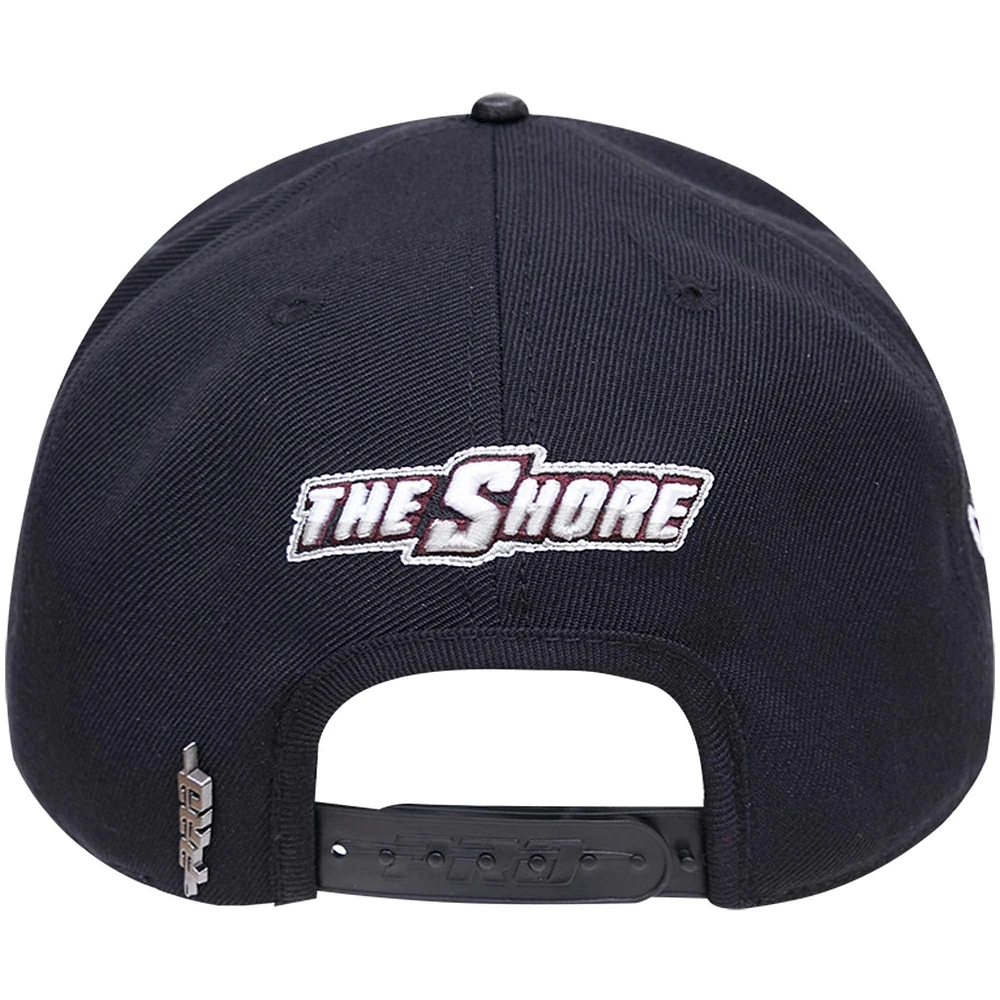 Casquette snapback Pro Standard noire Maryland Eastern Shore Hawks pour homme avec logo Wordmark