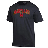 Men's Champion  Black Maryland Terrapins Arch Over Logo T-Shirt