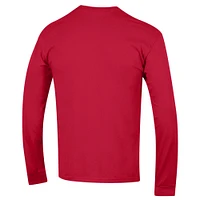 Men's Champion  Red Maryland Terrapins Arch Over Logo Long Sleeve T-Shirt