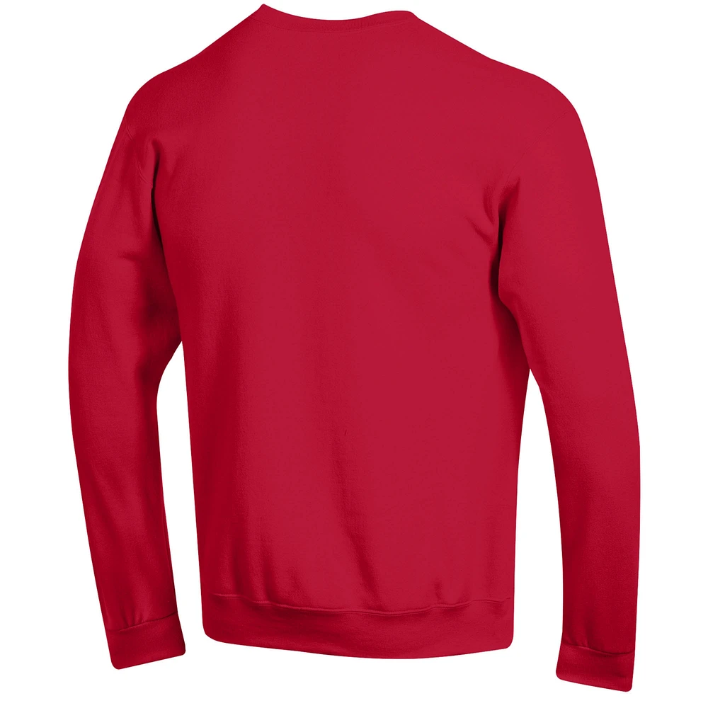 Men's Champion  Red Maryland Terrapins Arch Over Logo Pullover Sweatshirt