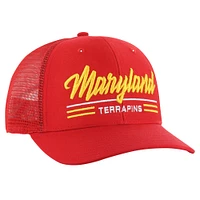 Men's '47 Red Maryland Terrapins Garner Trucker Adjustable Hat