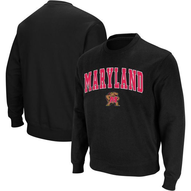 Colosseum Black Maryland Terrapins Arch & Logo Crew Neck Sweat-shirt pour homme
