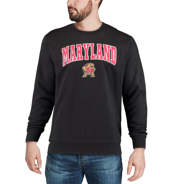 Colosseum Black Maryland Terrapins Arch & Logo Crew Neck Sweat-shirt pour homme