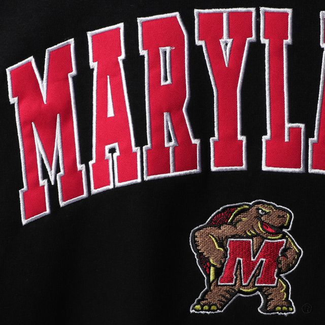 Colosseum Black Maryland Terrapins Arch & Logo Crew Neck Sweat-shirt pour homme