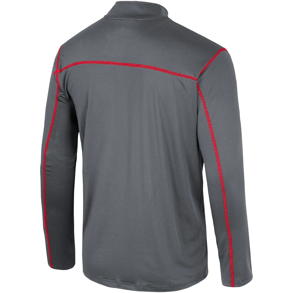 Men's Colosseum Black Maryland Terrapins Cameron Quarter-Zip Windshirt