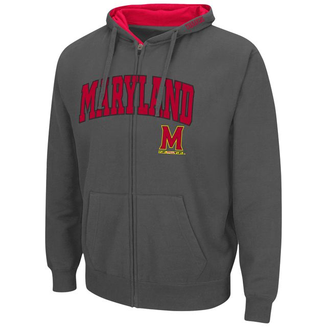Sweat à capuche Colosseum Charcoal Maryland Terrapins Arch & Logo 3.0 pour homme