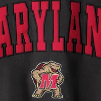 Men's Colosseum Charcoal Maryland Terrapins Arch & Logo Crew Neck Sweatshirt