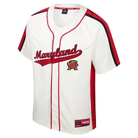 Men's Colosseum Cream Maryland Terrapins Ruth Button-Up Baseball Jersey