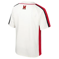 Men's Colosseum Cream Maryland Terrapins Ruth Button-Up Baseball Jersey
