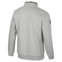 Veste polaire à fermeture éclair quart de tour Colosseum Heather Gray Maryland Terrapins OORAH OHT Military Appreciation pour homme