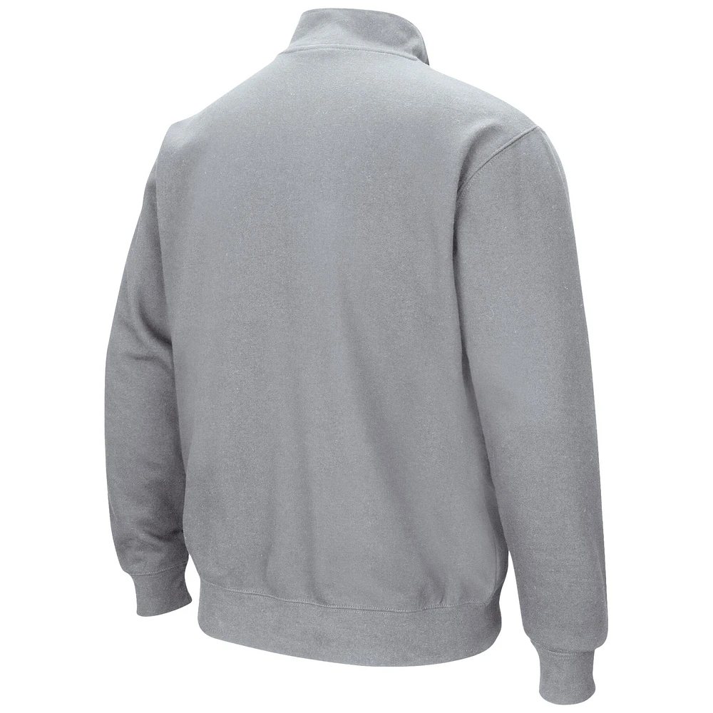 Men's Colosseum Heathered Gray Maryland Terrapins Tortugas Team Logo Quarter-Zip Jacket