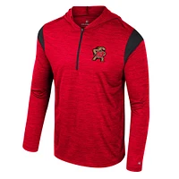 Men's Colosseum Red Maryland Terrapins Dozer Half-Zip Windshirt