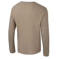 Men's Colosseum  Tan Maryland Terrapins Great Outdoors Henley Long Sleeve Shirt