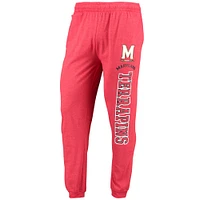 Men's Concepts Sport Red/Heather Charcoal Maryland Terrapins Meter Long Sleeve Hoodie T-Shirt & Jogger Pajama Set