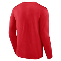 Men's Fanatics Red Maryland Terrapins Distressed Arch Over Logo Long Sleeve T-Shirt
