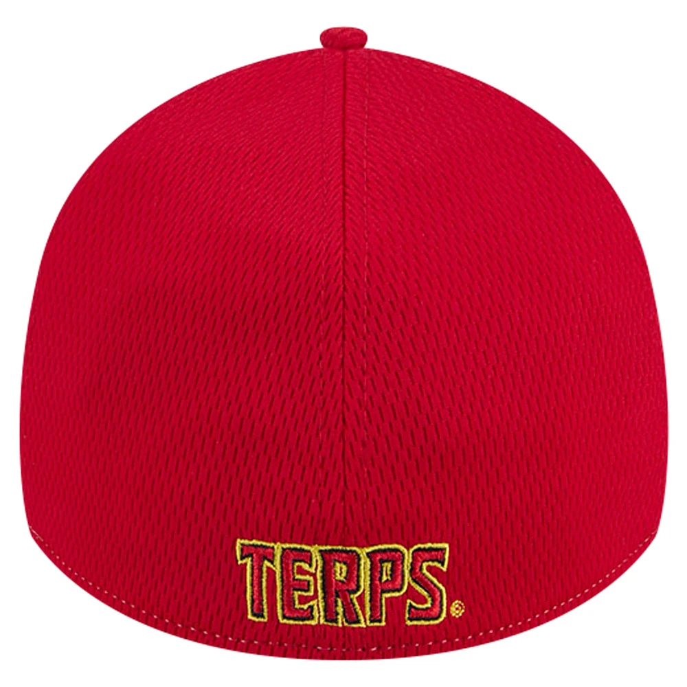 Men's New Era Heather Gray/Red Maryland Terrapins Two-Tone 39THIRTY Flex Hat