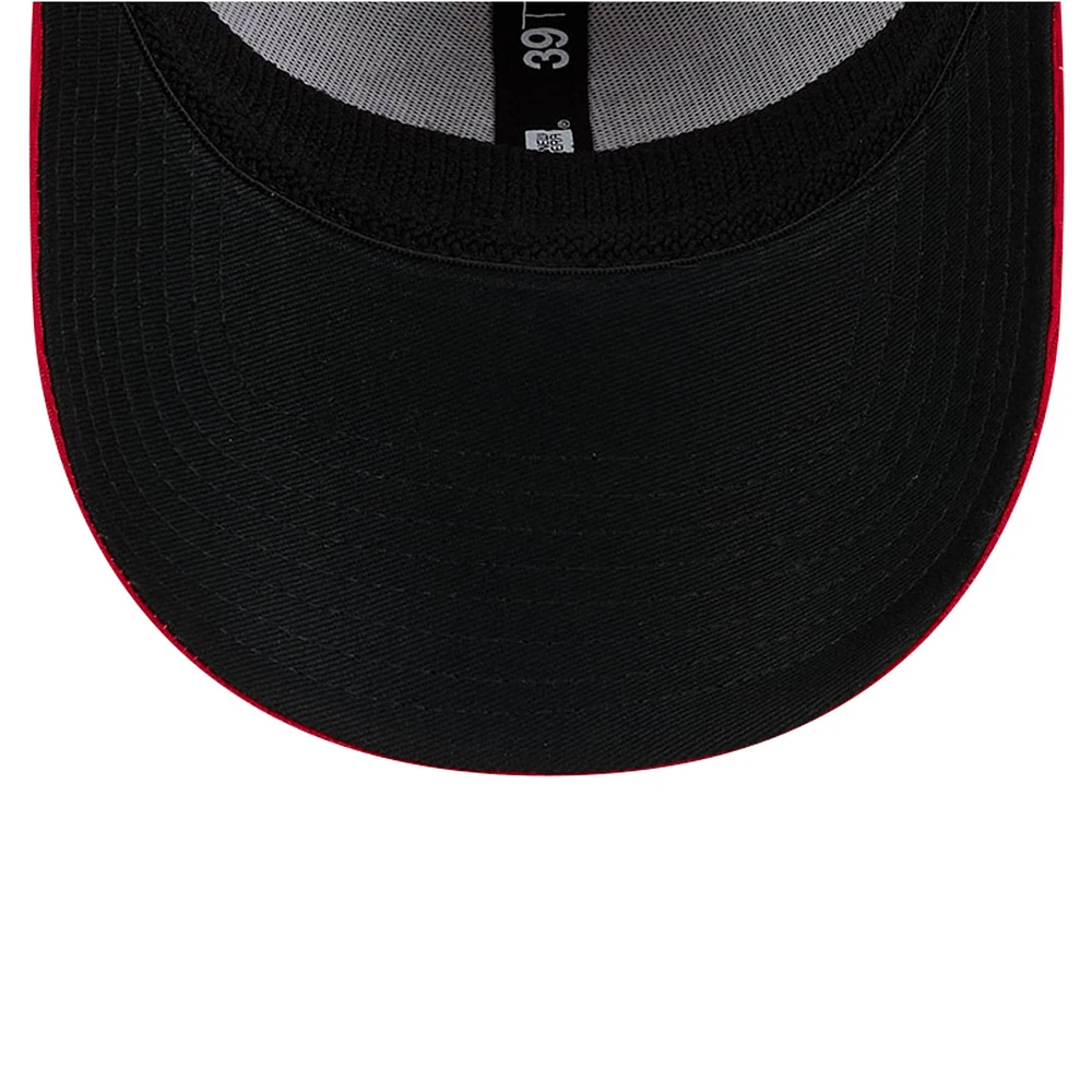 Men's New Era Heather Gray/Red Maryland Terrapins Two-Tone 39THIRTY Flex Hat