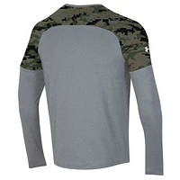 Men's Under Armour Heathered Gray/Camo Maryland Terrapins Freedom Long Sleeve T-Shirt