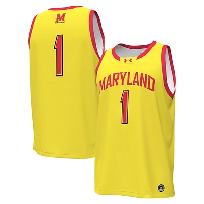 Under Armour #1 Or Maryland Terrapins Replica Maillot de basket-ball pour homme