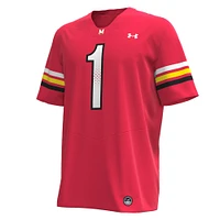 Maillot de football réplique Under Armour #1 Maryland Terrapins rouge pour homme