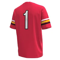 Maillot de football réplique Under Armour #1 Maryland Terrapins rouge pour homme