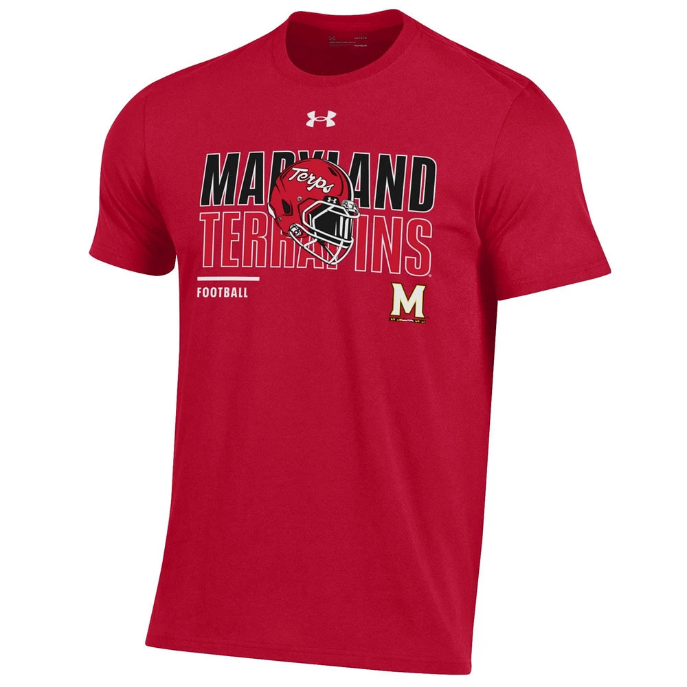 Men's Under Armour Red Maryland Terrapins 2024 Football Schedule Performance T-Shirt