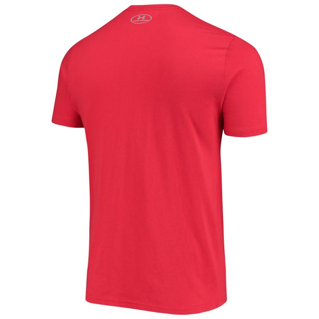 Under Armour Maryland Terrapins School Logo Performance T-shirt en coton rouge pour homme