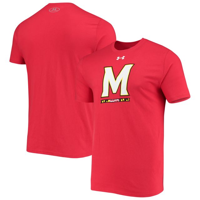 Under Armour Maryland Terrapins School Logo Performance T-shirt en coton rouge pour homme