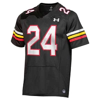 Maillot de football réplique NIL pour homme Under Armour Roman Hemby Black Maryland Terrapins